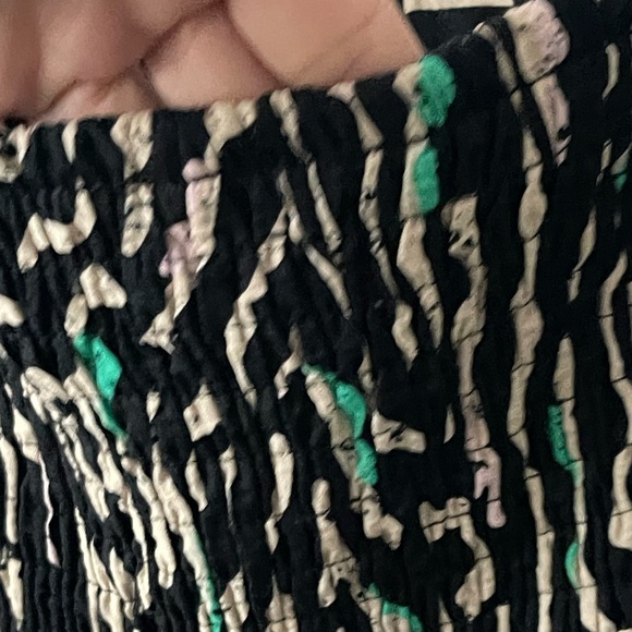 Nine West cut out milkmaid dress in zebra summer Sz  XL Cut Out Sweetheart Puff - Picture 6 of 11